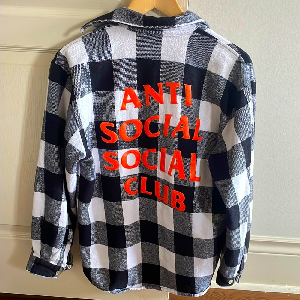 Anti Social Social Club Black and White Checkered Shirt